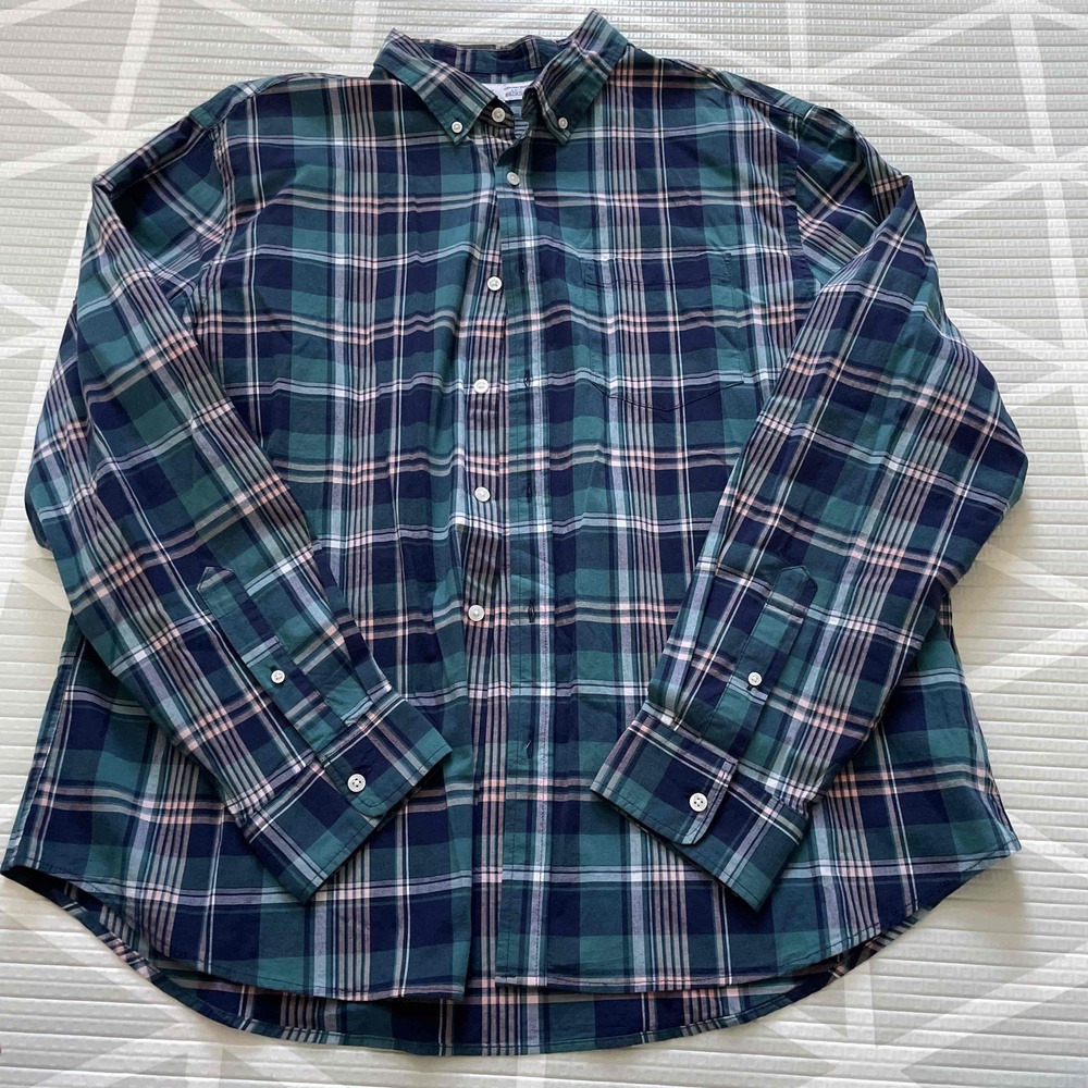 Old Navy Everyday Shirt Plaid‎ Slim Fit 2XL